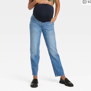 Over Belly 90's Straight Maternity Jeans